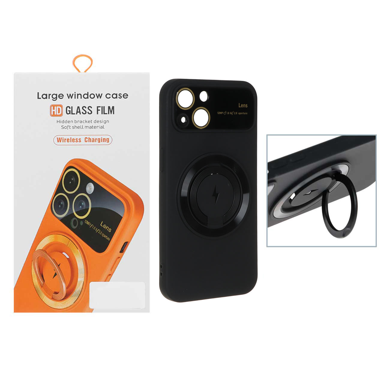 قاب Auto Focus هولدر دار Magsafe مدل Apple iPhone 13 / iPhone 14 - مشکی (پک دار) - MPS