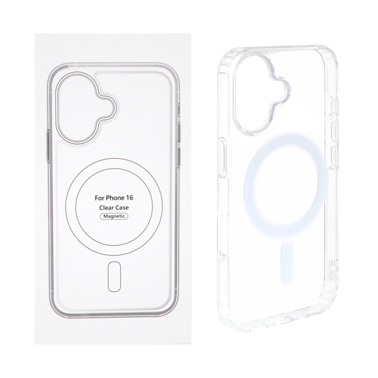 قاب شفاف Apple iPhone 16 با قابلیت شارژ MagSafe (پک دار)