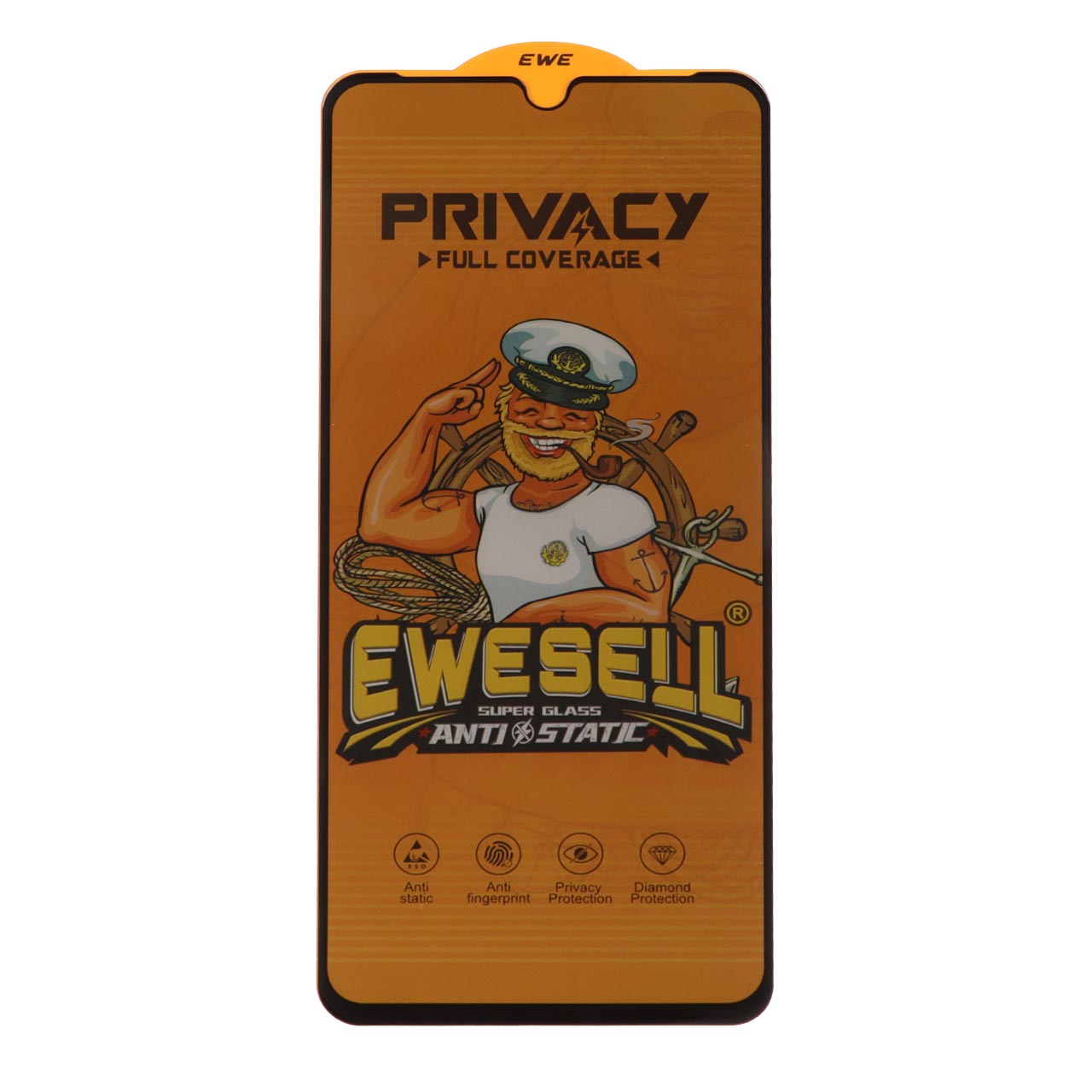 محافظ صفحه نمایش شیشه ای Full Cover Ewesell Anti Static Privacy مدل Xiaomi Redmi 14C / Poco C75 / Poco C71 / Redmi A5 / Redmi A3 Pro / Redmi A4