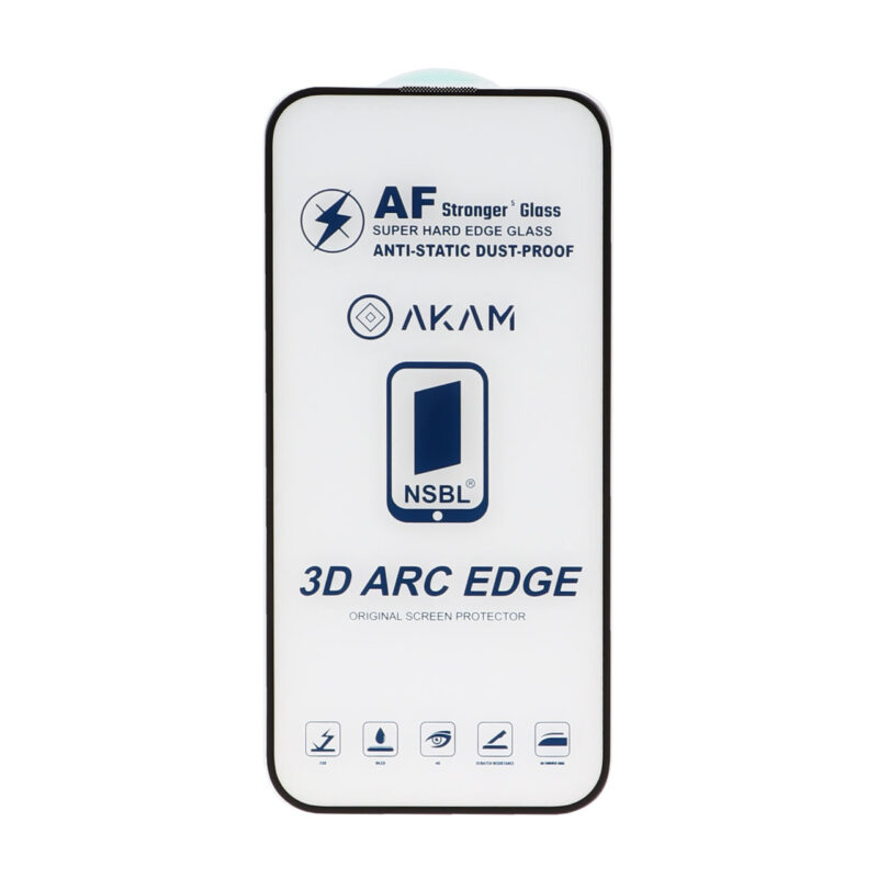گلس گوشی iPhone 13 Pro Max آیفون شیشه ای AKAM مدل Full Cover Anti Static اورجینال