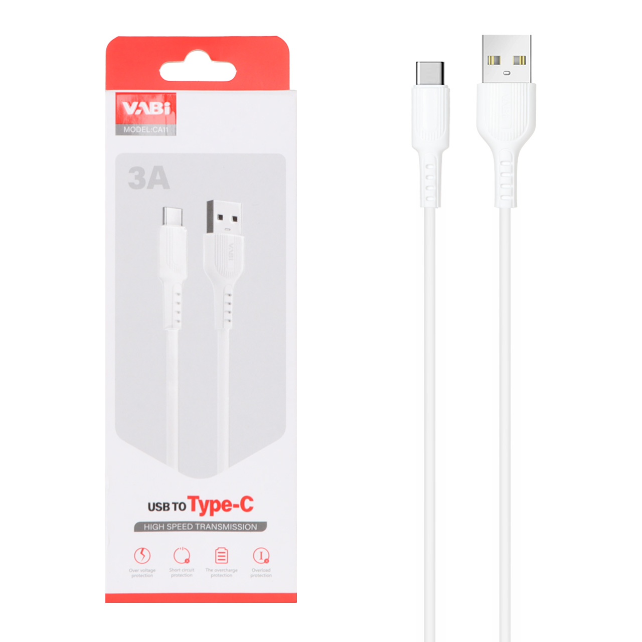 کابل شارژ فست VABI Type-C مدل CA11